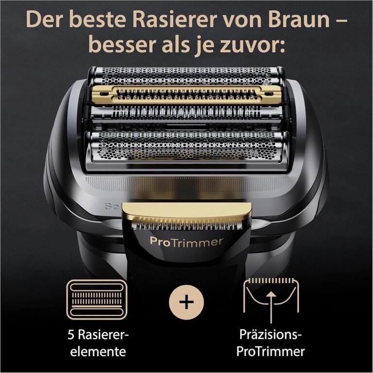 Braun Series 9 Pro+ 9510s Herren-Elektrorasierer - Top Qualitat aus Deutschland. Entdecke die ultimative Rasiererfahrung mit 5 Pro-Rasierelementen, Langhaarschneider ProTrimmer und 60 Minuten Laufzeit. Perfekt fur Nass- und Trockenrasur. Jetzt kaufen und die Braun Qualität erleben!