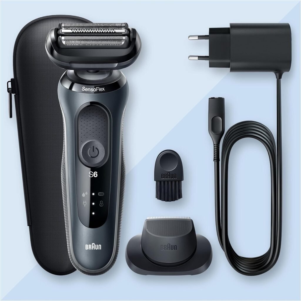 Braun Series 6 Elektrorasierer SensoFlex Herren-Elektrorasierer Made in Germany 61-N1200s Grau".