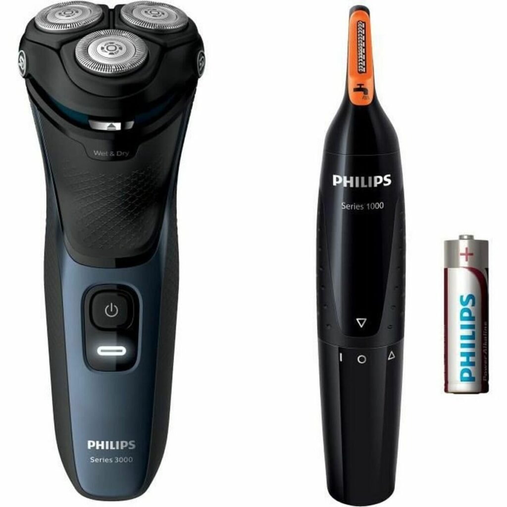 Philips S3134/57 - Elektrorasierer Serie 3000 - 5D Pivot & Flexkopf - PowerCut-Klingen - 60 Min. Rasur, 1 Std. Ladezeit. ¡Consigue el afeitado perfecto con Philips!