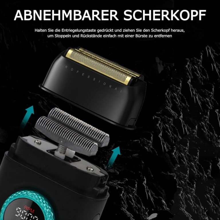 VGR 378 Folienrasierer für Männer, Dreifach-Scherfolienrasierer, Kabelloser Elektrorasierer, Herren Zero Gap Skin, 9000 U/min, LED-Display in Schwarz - Hochwertiger Rasierer für Männer mit LED-Display. Entdecke die neueste Technologie für eine sanfte und effiziente Rasur. Schnell, kabellos und leistungsstark.