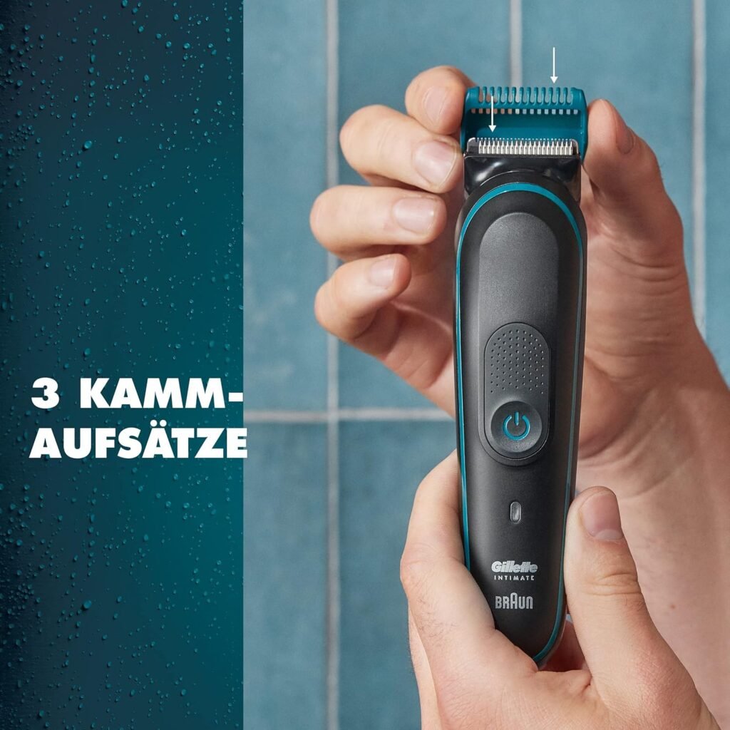 Gillette Body & Intimate Trimmer Men's i5 für Körper & Intimbereich - SkinFirst Körper- & Intimrasierer Mann - wasserfest, kabellos für Nass- und Trockenanwendung - lebenslang scharfe Klingen.
