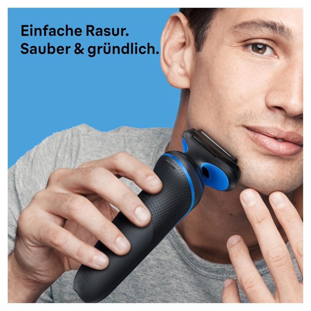 Braun Series 5 Elektrorasierer mit EasyClick-Aufsatz und Präzisionstrimmer für Herren. Made in Germany, Nass & Trocken, EasyClean, Geschenk Mann. 51-B1200s in Blau. Entdecken Sie die beste Rasurtechnologie für Männer.