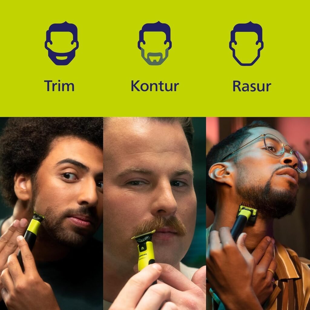 Philips OneBlade 360 mit Konnektivität Face+Body - Elektrischer Bartschneider, Rasierer und Body Groomer mit 360-Klingen-Technologie, 5in1 verstellbarer Kamm, Body Kit (Modell QP4631/30)