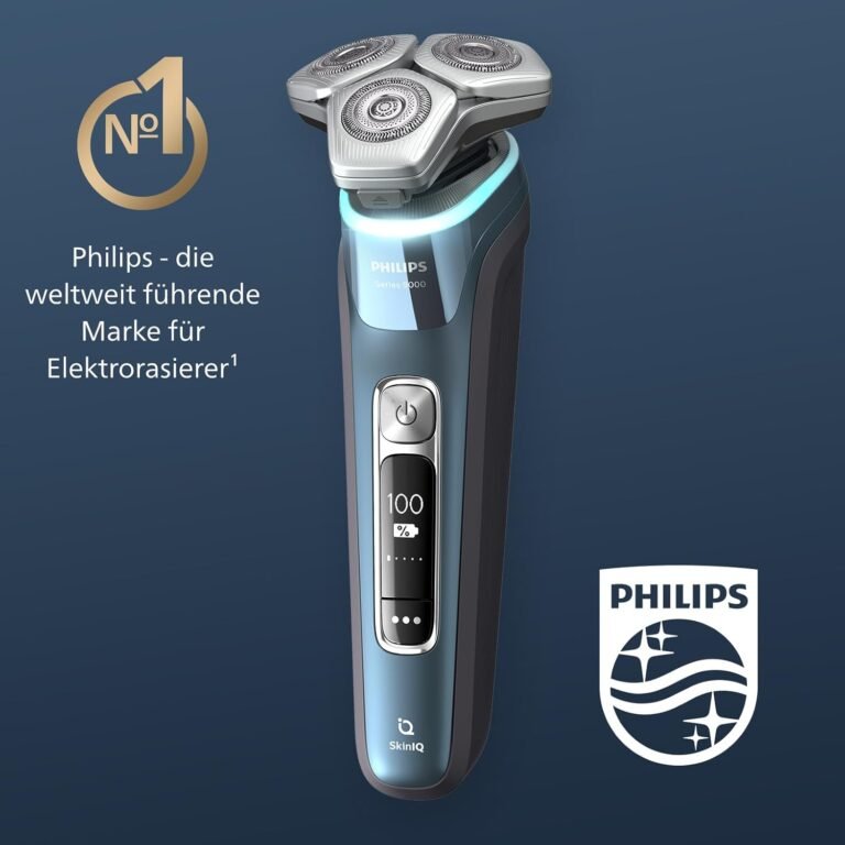 Philips Rasierer Series 9000 - Elektrischer Nass- und Trockenrasierer, Eisblau - Modell S9982/55
