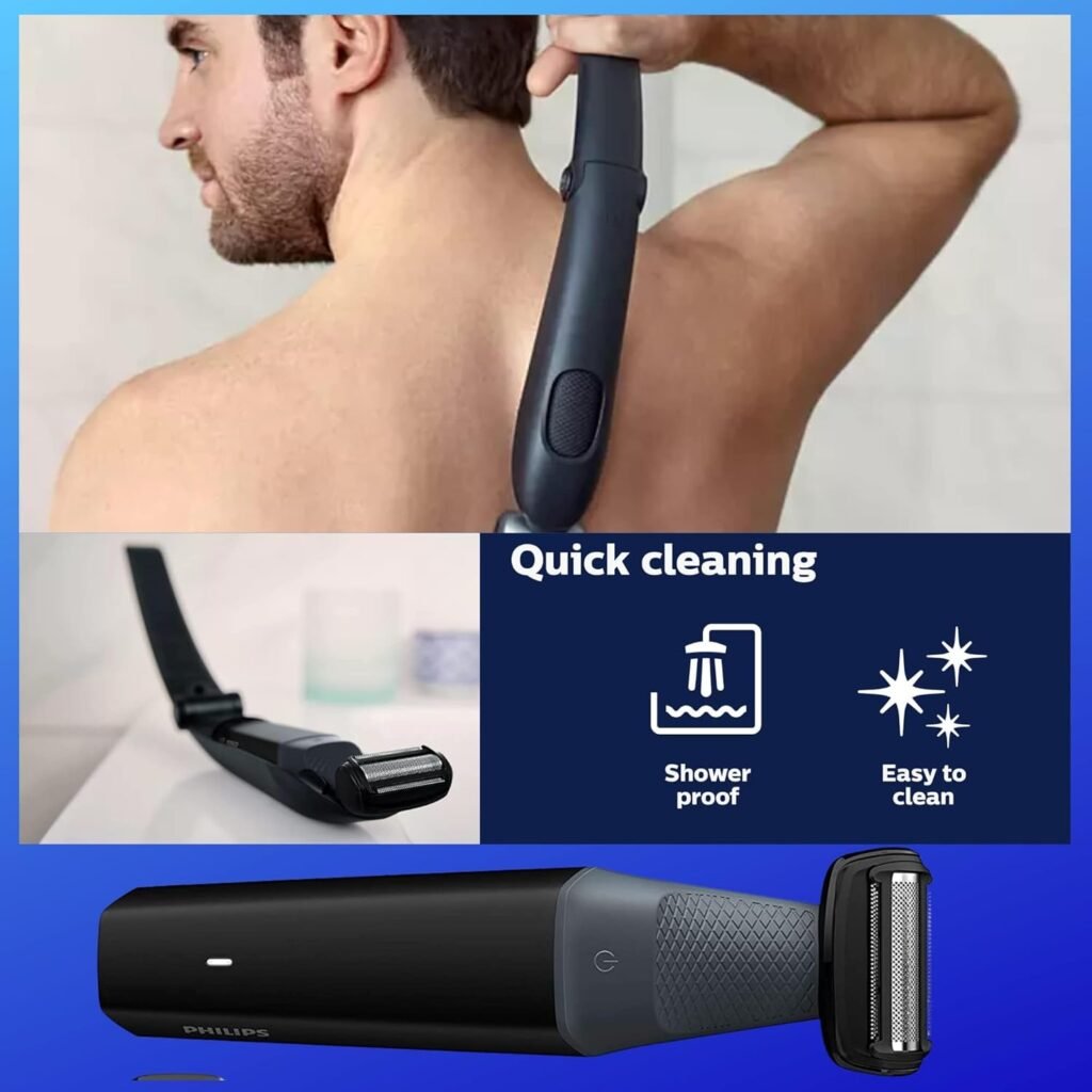 Philips Norelco Body Groomer Series 3000 - Wasserfester Haarschneider für Männer mit Rückenaufsatz - Professioneller Körperrasierer für eine glatte und präzise Rasur - Jetzt erhältlich!