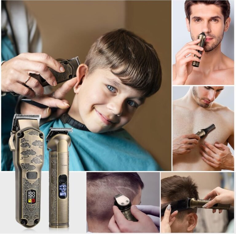Hattemer Pro Hair Clipper - Electric Men's Body Hair Trimmer T-Blade Razor Waterproof Long Hair Clipper.