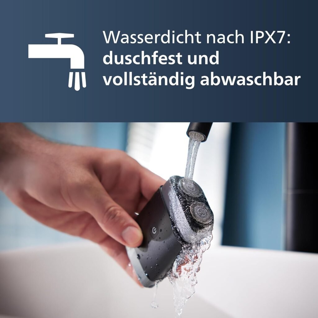 Mini Philips PQ888/06 Elektrischer Nass- und Trockenrasierer für unterwegs - ComfortCut-Klingensystem - 3D-Float-Scherköpfe - kompaktes Design - leistungsstarker Akku