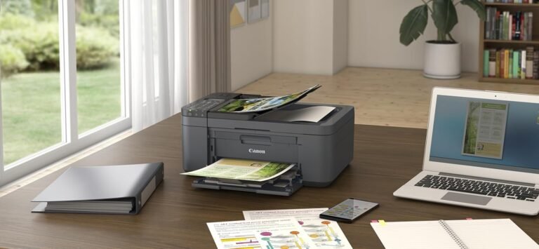 Canon PIXMA TR4755i Multifunktionsdrucker 4in1 (Tintenstrahl, Drucken, Kopieren, Scannen, Faxen, A4, WLAN, Apple AirPrint, 20 Blatt ADF, Duplexdruck, kompatibel mit Pixma Print Plan ABO) schwarz - Multifunktionsdrucker von Canon PIXMA TR4755i in Schwarz, mit Tintenstrahl-Technologie, WLAN-Konnektivität und vielseitigen Funktionen für Drucken, Kopieren, Scannen und Faxen. Mit Apple AirPrint Unterstützung und kompatibel mit Pixma Print Plan ABO. Ideal für Home-Office und kleine Unternehmen.