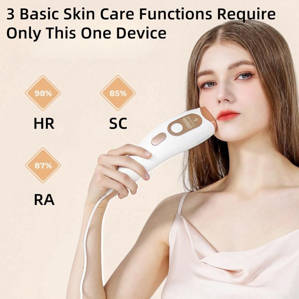 Effizientes IPL-Haarentfernungsgerät mit 3-in-1-Funktion und 9 Energiestufen für Frauen und Männer. Mit 999.900 Lichtimpulsen und 600 NM. Ideal für Gesicht und Ganzkörper - Kaufen Sie jetzt!