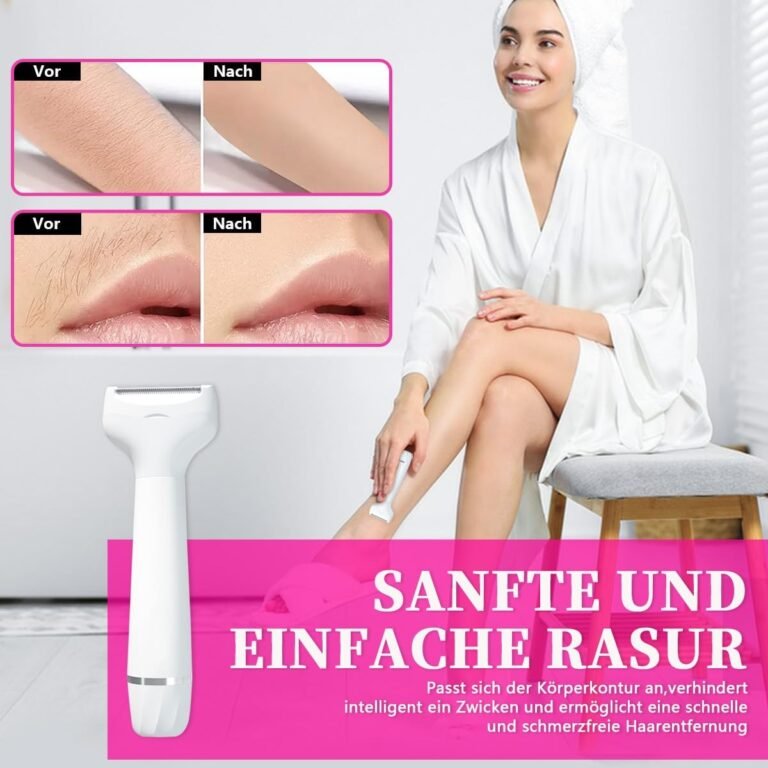 Epilierer Damen Kabelloser Elektrischer Epilierer für Beine Körper Achseln Bikinizone Haarentfernungsgerät mit 5 Zubehörteilen