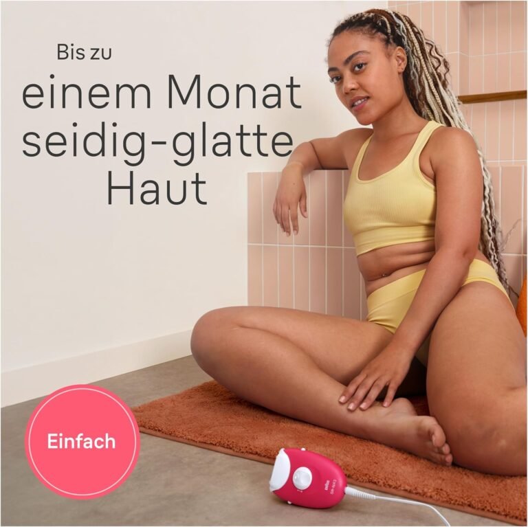 Braun Silk-épil 3, kabelgebundener Epilierer zur Haarentfernung, Ladyshaver, Rasieraufsatz und Trimmeraufsatz, 3-031, pink.