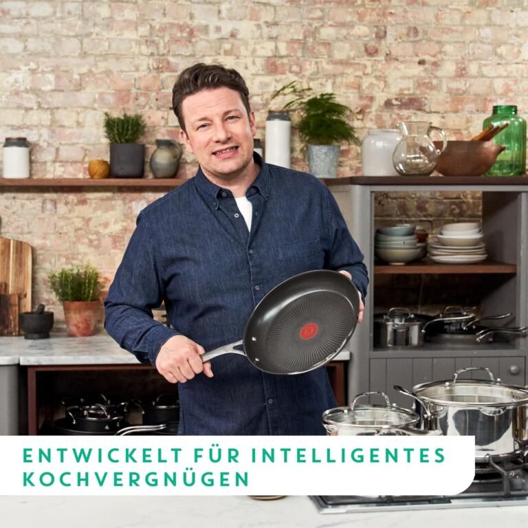 Jamie Oliver by Tefal Cook's Direct Edelstahlpfanne 28 cm - Antihaftbeschichtung und backofenfest. Perfekt für Induktion, mit genietetem Griff. Jetzt zum Bestpreis kaufen!