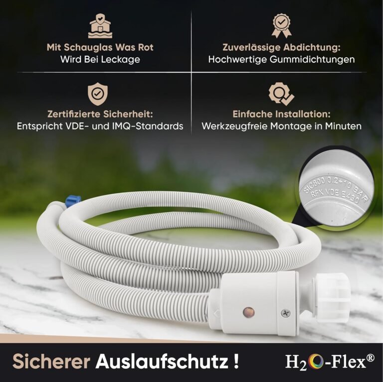Aquastop-Schlauch für Waschmaschine und Geschirrspüler, 1,5m - Sicherheitszulaufschlauch - Hochwertiges Zubehör für Ihre Haushaltsgeräte.