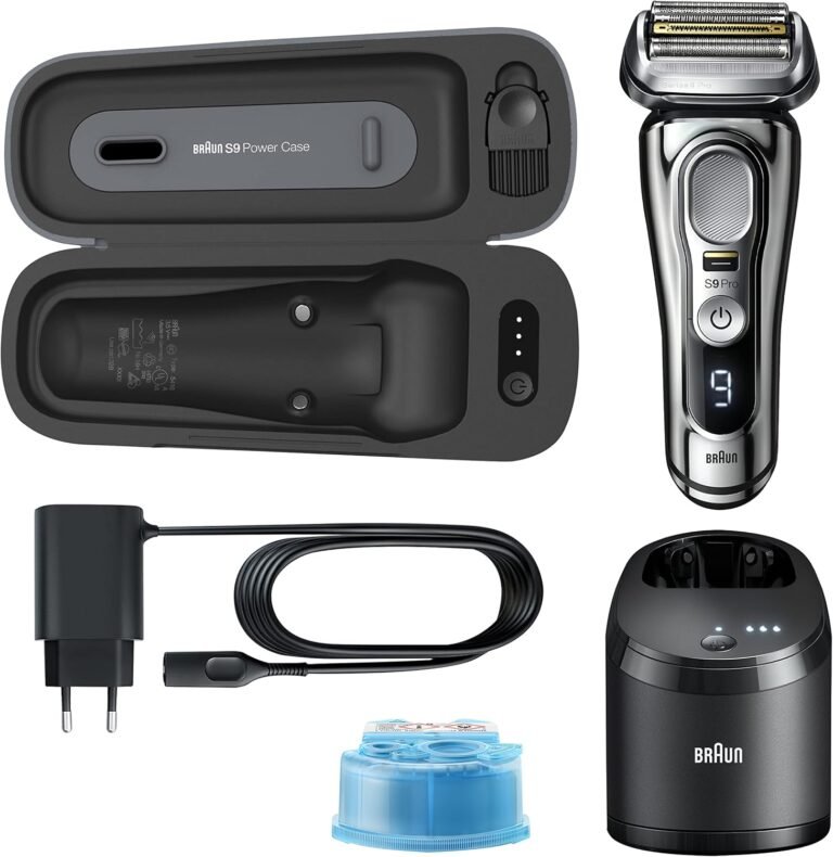 Braun Series 9 Pro Premium Rasierer Herren mit 4+1 Scherkopf, Elektrorasierer & ProLift Trimmer, PowerCase, 5-in-1 Reinigungsstation, 60 Min. Laufzeit, Wet & Dry, 9476cc, Chrom - Bild