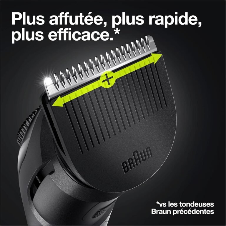 Braun BT5342 Bartschneider 5, Trimmer/Haarschneider für Gesichts- und Kopfhaar, lebenslang scharfe Klingen, 39 Längeneinstellungen, Geschenk Mann, BT5342 - Hochwertiger Bart- und Haarschneider für Männer, perfektes Geschenk für den modernen Mann. Entdecken Sie die lebenslang scharfen Klingen und die 39 verschiedenen Längeneinstellungen für präzises Styling. Mit dem Braun BT5342 gelingt Ihnen ein professionelles Ergebnis ganz einfach zu Hause.