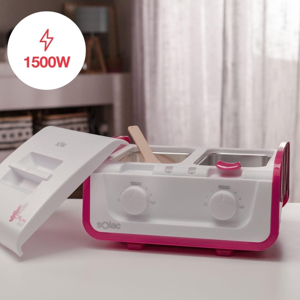Solac DC7502 Doppelwandiger Wachserhitzer Haarentfernung Körper und Gesicht - Effektive und schonende Haarentfernung für den ganzen Körper. Sichere und einfache Anwendung für zu Hause. Mit doppelwandigem Wachserhitzer für eine konstante Temperatur. Erleben Sie seidig glatte Haut ohne Irritationen. Ideal für Gesicht und Körper.