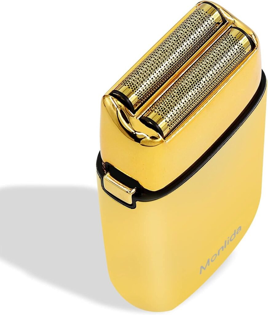 Elektrorasierer für Herren, Gold-Rasierer, Elektrorasierer und Präzisionstrimmer, 3 Stunden Akkulaufzeit, über USB wiederaufladbarer und kabelloser Elektrorasierer - Hochwertiger Elektrorasierer für Herren in Gold mit Präzisionstrimmer. Langer Akku, kabellos und über USB aufladbar. Perfekt für eine gründliche Rasur.