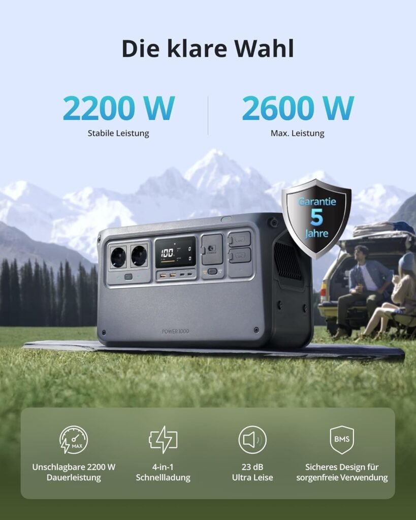 DJI Power 1000 Tragbare Stromstation: Notstrom für Zuhause, Camping & Wohnmobil. Off-Grid, LiFePO4 Akku. Jetzt kaufen!