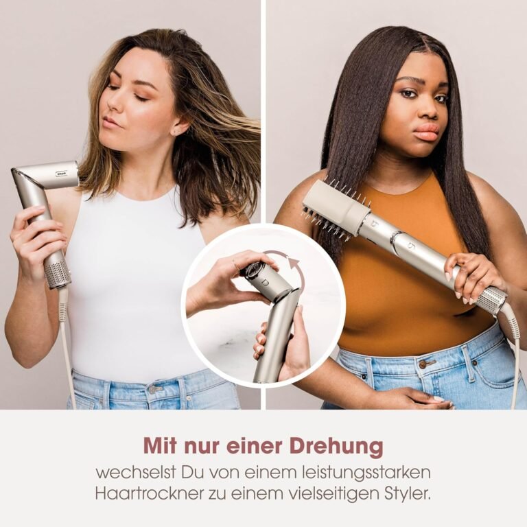 Shark FlexStyle Luftstyler und Haartrockner mit Auto-Wrap-Lockenaufsatz - schonendes Styling für glänzendes und geschmeidiges Haar