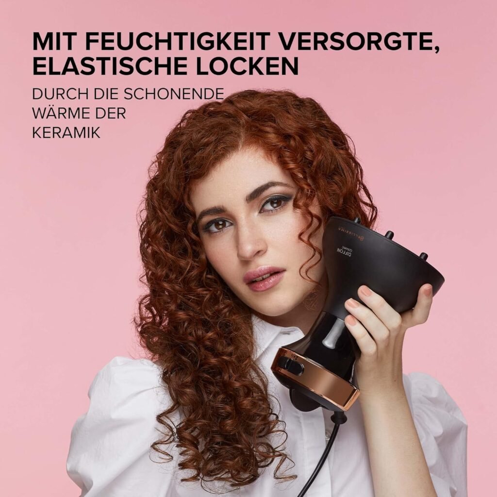 BELLISSIMA My Pro Diffusor Ceramic DF1 - Perfekter Halt und kein Frizz - Für lockiges Haar - 700 W - 2 Luft-/Temperaturkombinationen - Keramiktechnologie