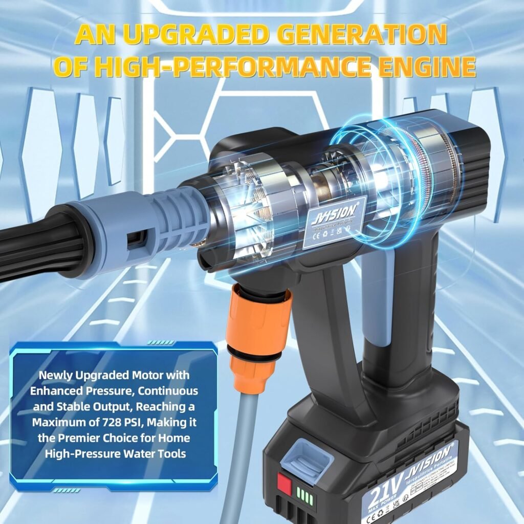 Akku Hochdruckreiniger Hydro Blast 6-in-1 Multifunktion Mobiler Hochdruckreiniger - Ideal für Auto, Terrasse und Fenster. Kaufen Sie jetzt und genießen Sie eine mühelose Reinigung!