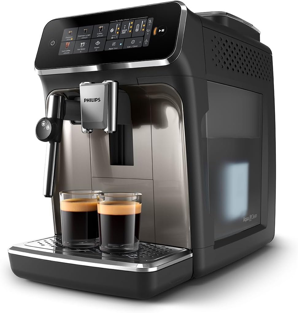Philips 3300 Series Kaffeevollautomat - EP3326/90 - Intuitives Touch-Display, Klassischer Milchaufschäumer, SilentBrew - Jetzt kaufen!