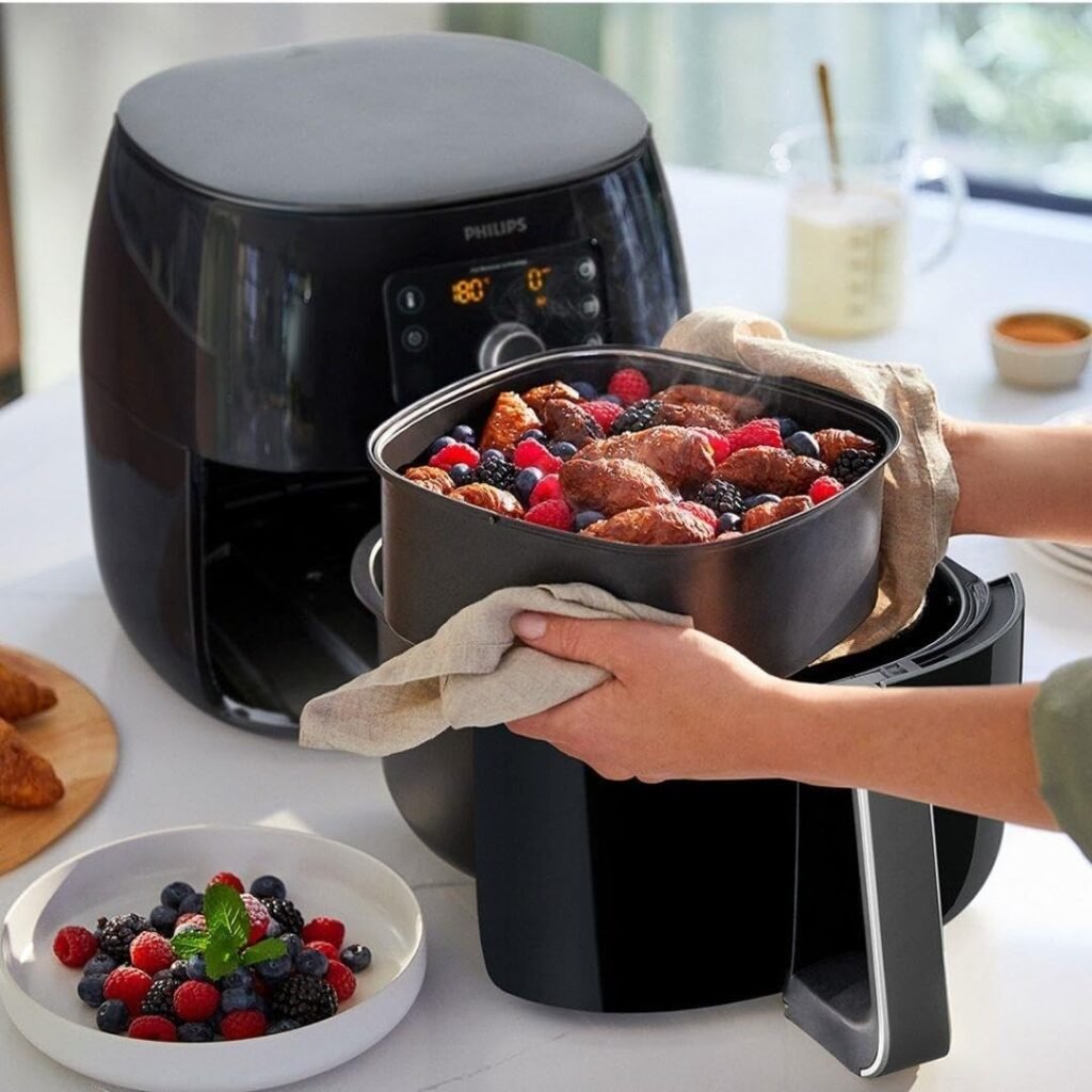 Philips Airfryer Premium XXL HD9650/90: 7,3 l (1,4 kg) Frittieren mit 90 % weniger Fett - Rapid Air-Technologie + Rezept-App.