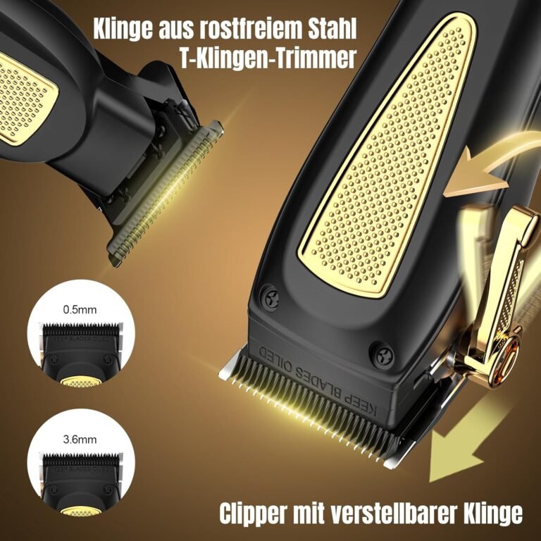"Suttik Professionelles 3-in-1 Haarschneider und Trimmer-Set Herren Elektrorasierer Rasierapparat Bartschneider Wiederaufladbar Friseurschere Haarschneideset Geschenke für Ihn für Friseure - Hochwertiges Haarschneide-Set für Männer, elektrisch, wiederaufladbar und vielseitig einsetzbar. Perfekt als Geschenk für Friseure und Männer, die großen Wert auf ihr Aussehen legen. Entdecke jetzt das ultimative Werkzeug für perfektes Styling!"